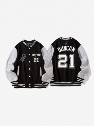 San Antonio Spurs Nummer 21 Duncan Button Down-jakke For Menn