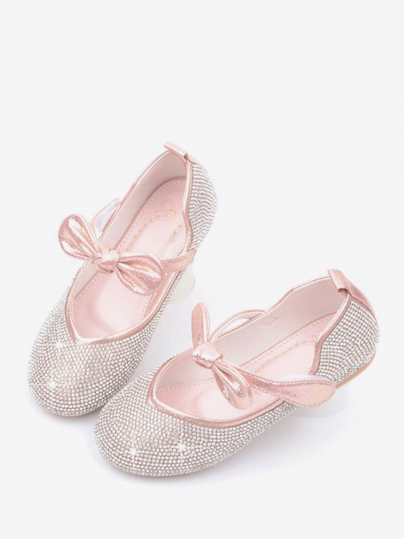 Flower Girl Sko Rhinestones Bowknot Flats