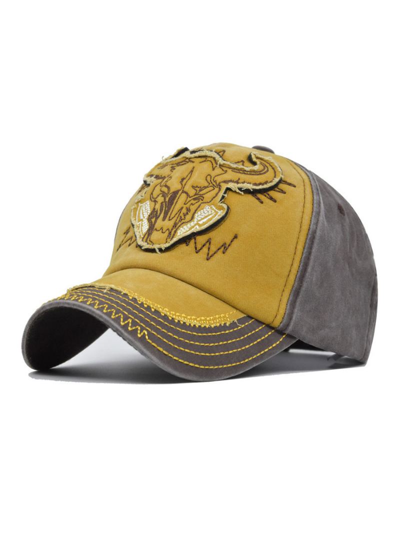 Menn Cap Casual Animal Print Broderte Polyester Gule Hatter