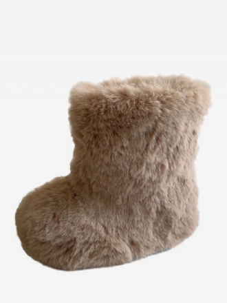 Barnesko Trendy Faux Fur Strikke Ull Vinterstøvler