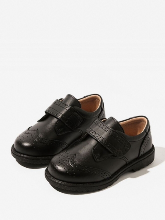 Boy's Loafers Sko Svart Rund Toe Slip On Formelle Festsko Til Gutt