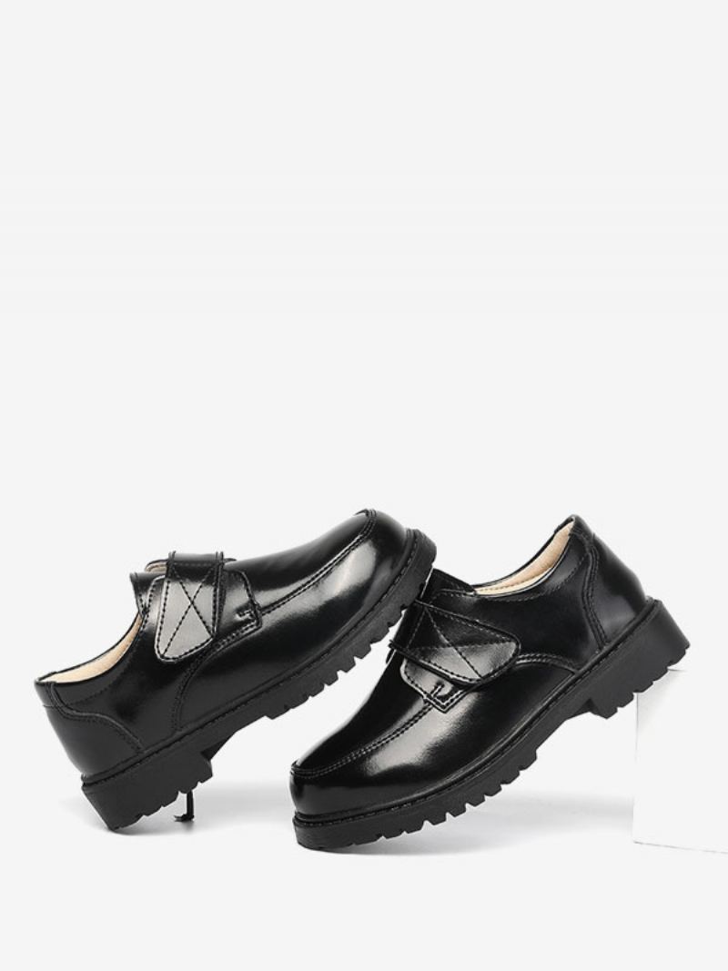 Kjolesko Til Gutter Black Runde Toe Slip On Formelle Party Loafers For Boy