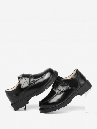 Kjolesko Til Gutter Black Runde Toe Slip On Formelle Party Loafers For Boy