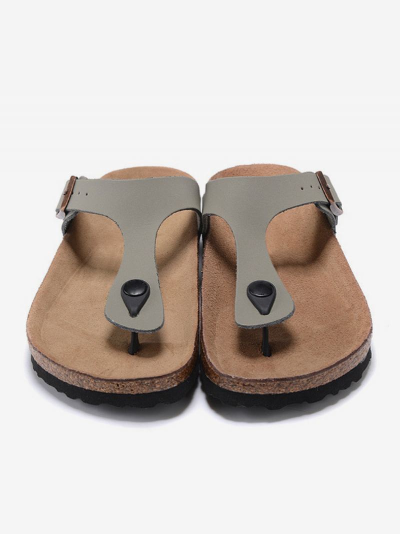 Herre Sandaler Slip-on Slippers Flat - Grå