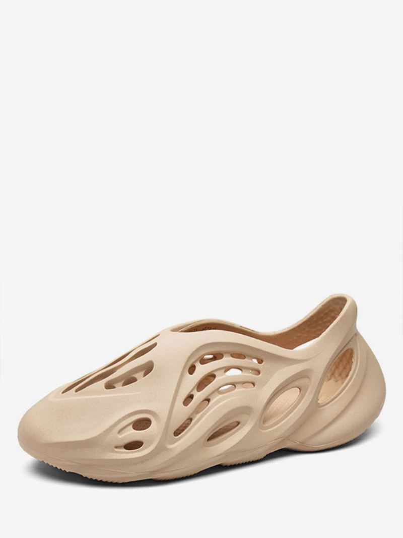 Herre Slip-on Kunstverk Skinn Gummisåle Sommersandaler - Beige