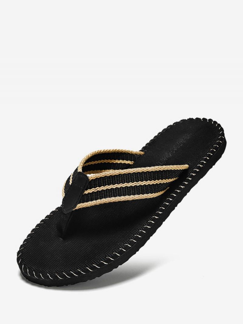 Sandaler For Menn Slip-on Pu-skinn Eva-såle - Sort