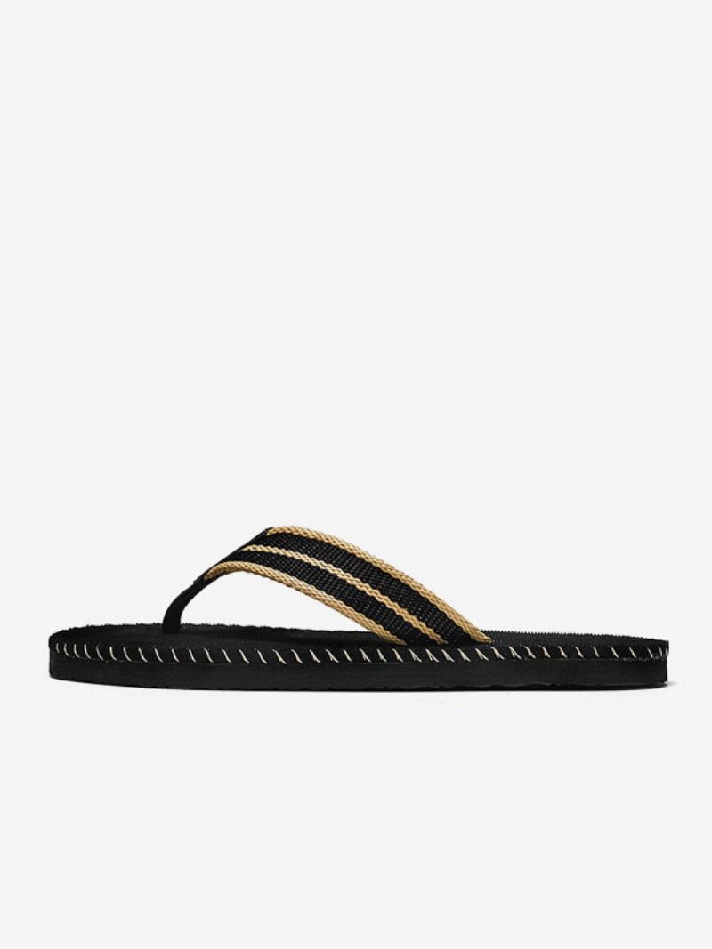 Sandaler For Menn Slip-on Pu-skinn Eva-såle - Sort