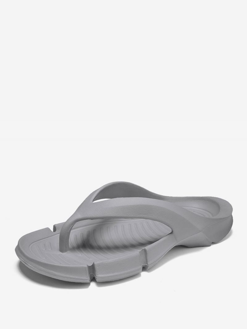 Sandaler For Menn Slip-on Pu-skinn Eva-såle - Grå