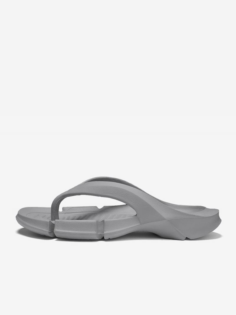 Sandaler For Menn Slip-on Pu-skinn Eva-såle - Grå