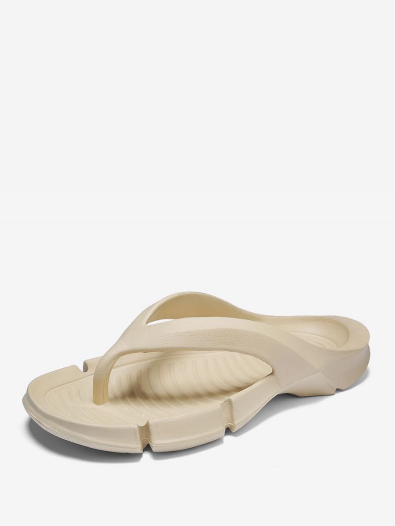 Sandaler For Menn Slip-on Pu-skinn Eva-såle - Khaki