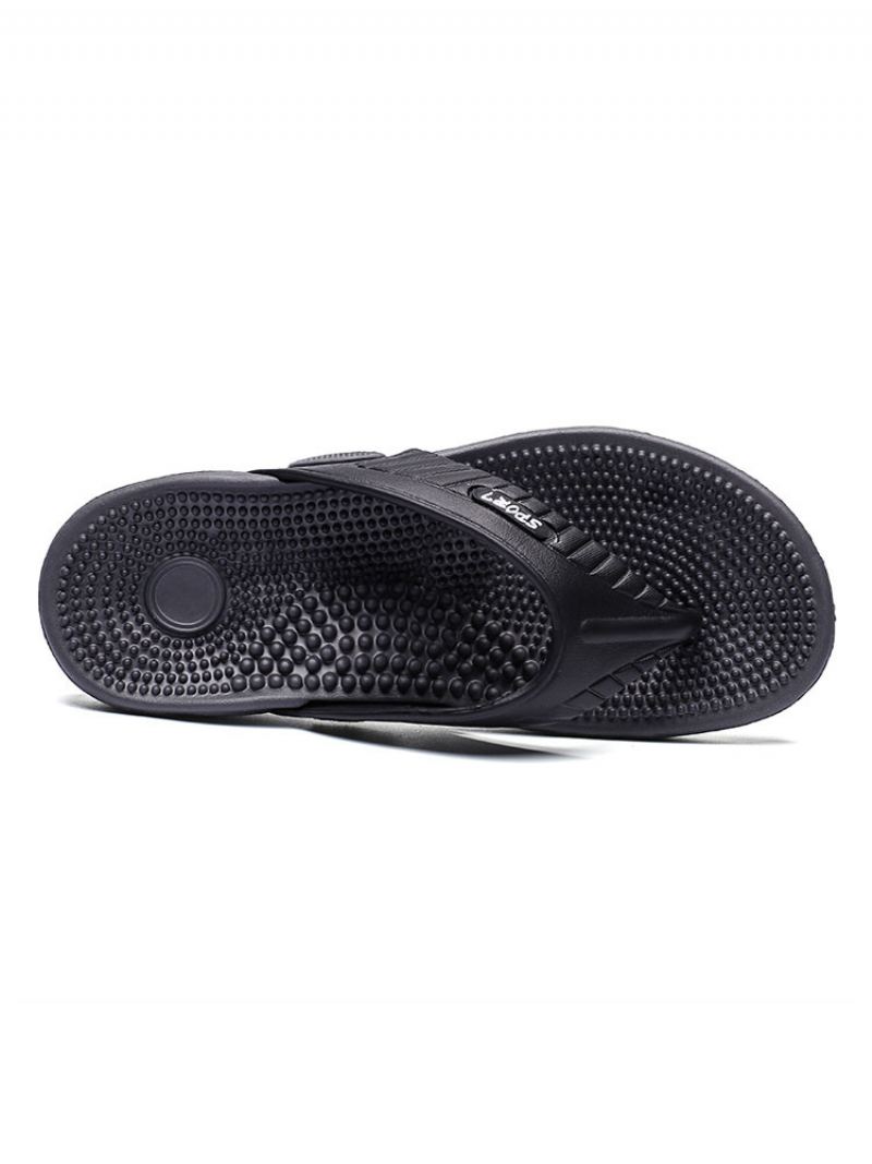 Sandaler For Menn Slip-on Pvc Øvre Eva-såle - Sort