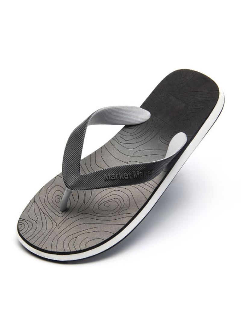 Sandaler For Menn Slip-on Pvc Øvre Eva-såle - Grå