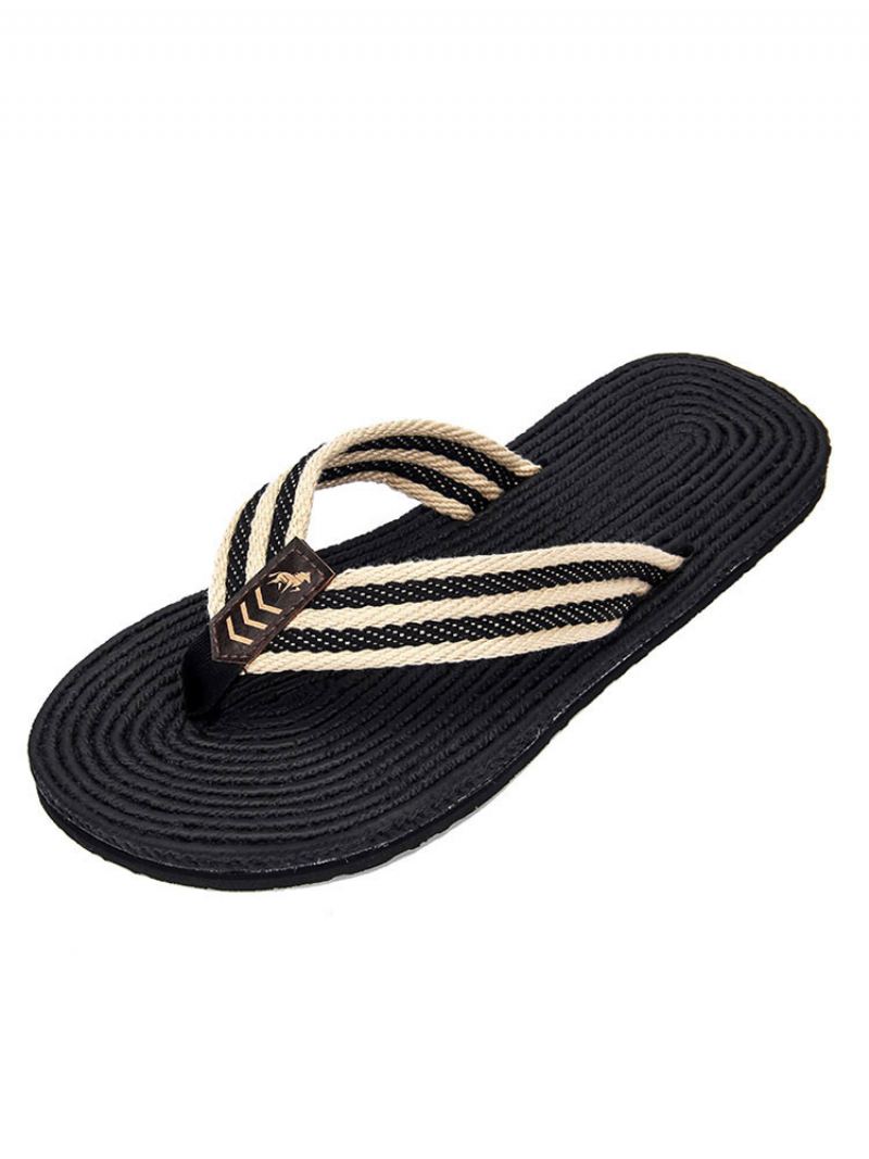 Sandaler For Menn Slip-on Pvc Øvre Eva-såle - Sort