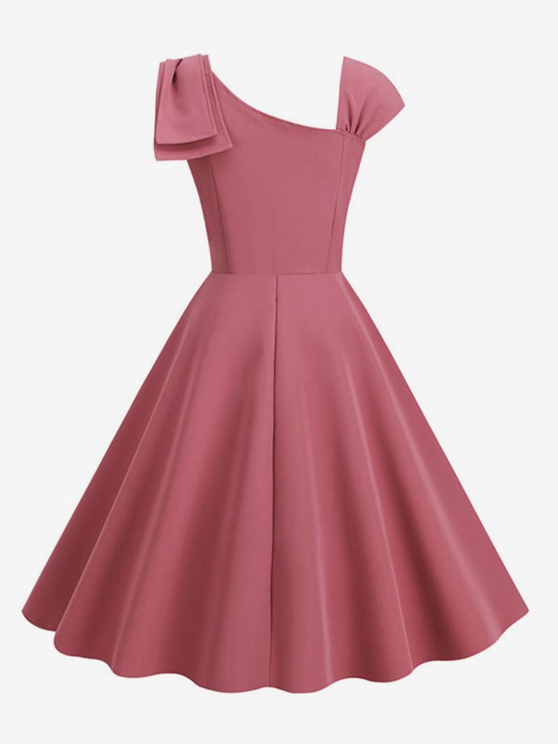 Retrokjole For Kvinner 1950-talls Audrey Hepburn-stil Ermeløs Medium Rockabilly-kjole - Blush Pink