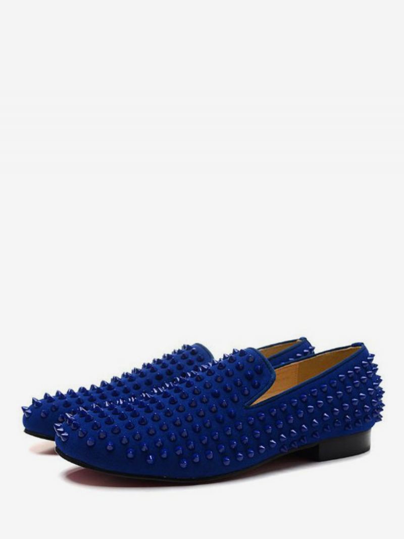 Herre Bule Spike Loafers Prom Party Bryllupssko