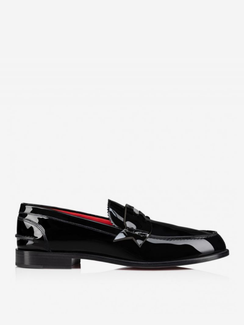 Herre Loafer Sko Toppsøm Black Penny Loafers Bryllupsballsko - Svart