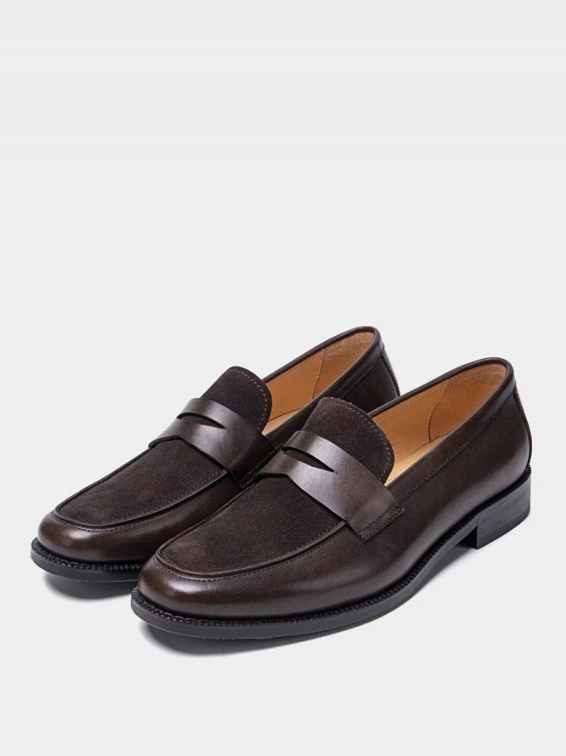 Herre Pu-skinn Loafer Sko Slip On Prom Bryllupssko