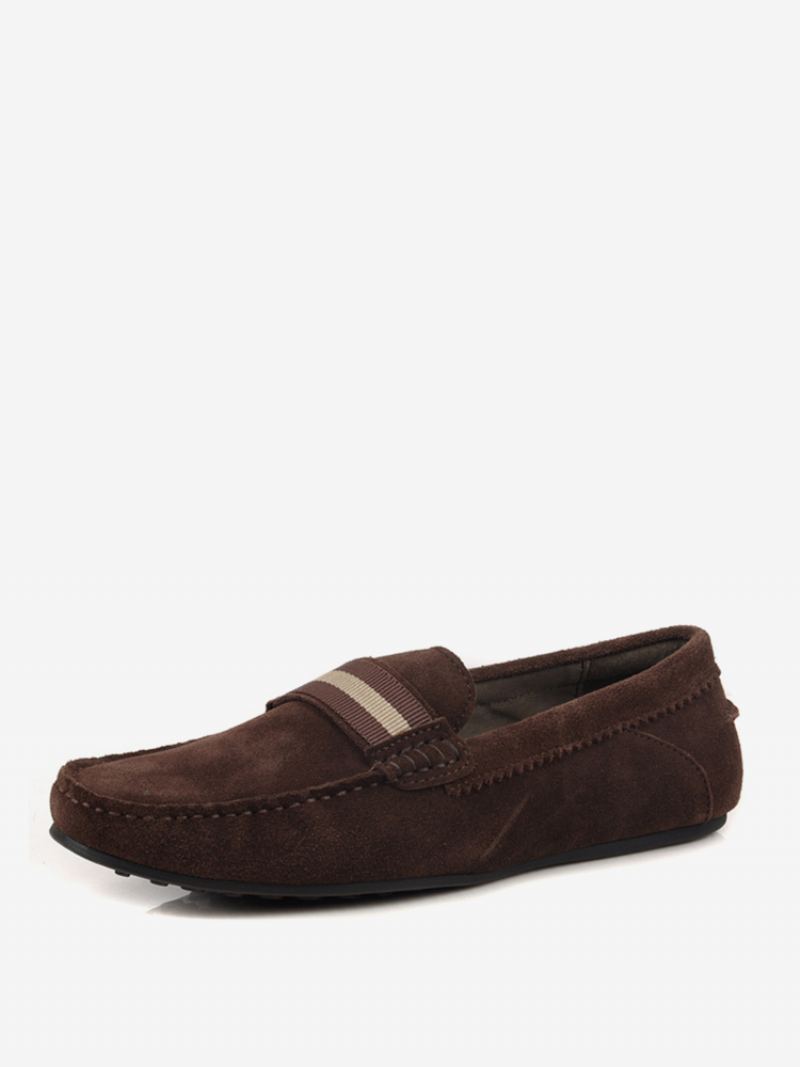 Kuskinn Loafer Slip On Sko For Menn - Kaffe Brun