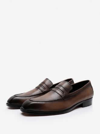 Loafer Kuskinn For Menn Slip-on Brwon Prom Bryllupssko