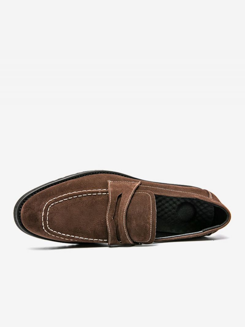 Loafer Sko For Menn Pu Lær Monk Strap Slip-on Prom Party - Kaffe Brun