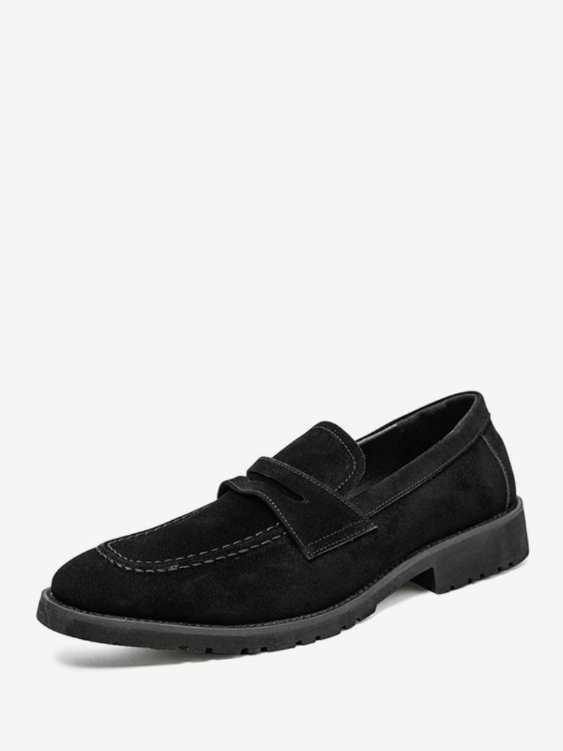 Loafer Sko For Menn Pu Lær Monk Strap Slip-on Prom Party - Sort