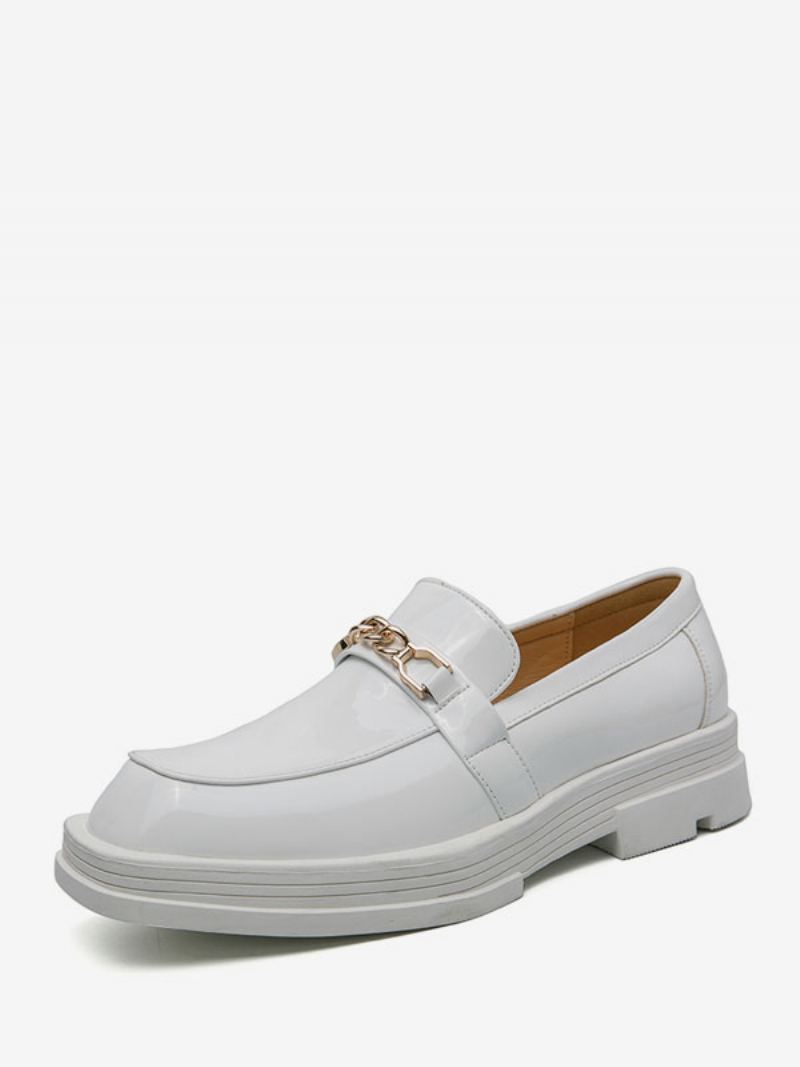 Loafer Sko For Menn Pu Leather Metal Details Slip-on