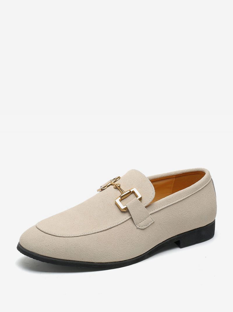 Loafer Sko For Menn Slip-on Metalldetaljer Rund Tå Pu-skinn