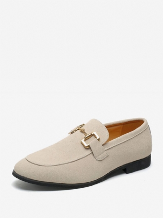 Loafer Sko For Menn Slip-on Metalldetaljer Rund Tå Pu-skinn