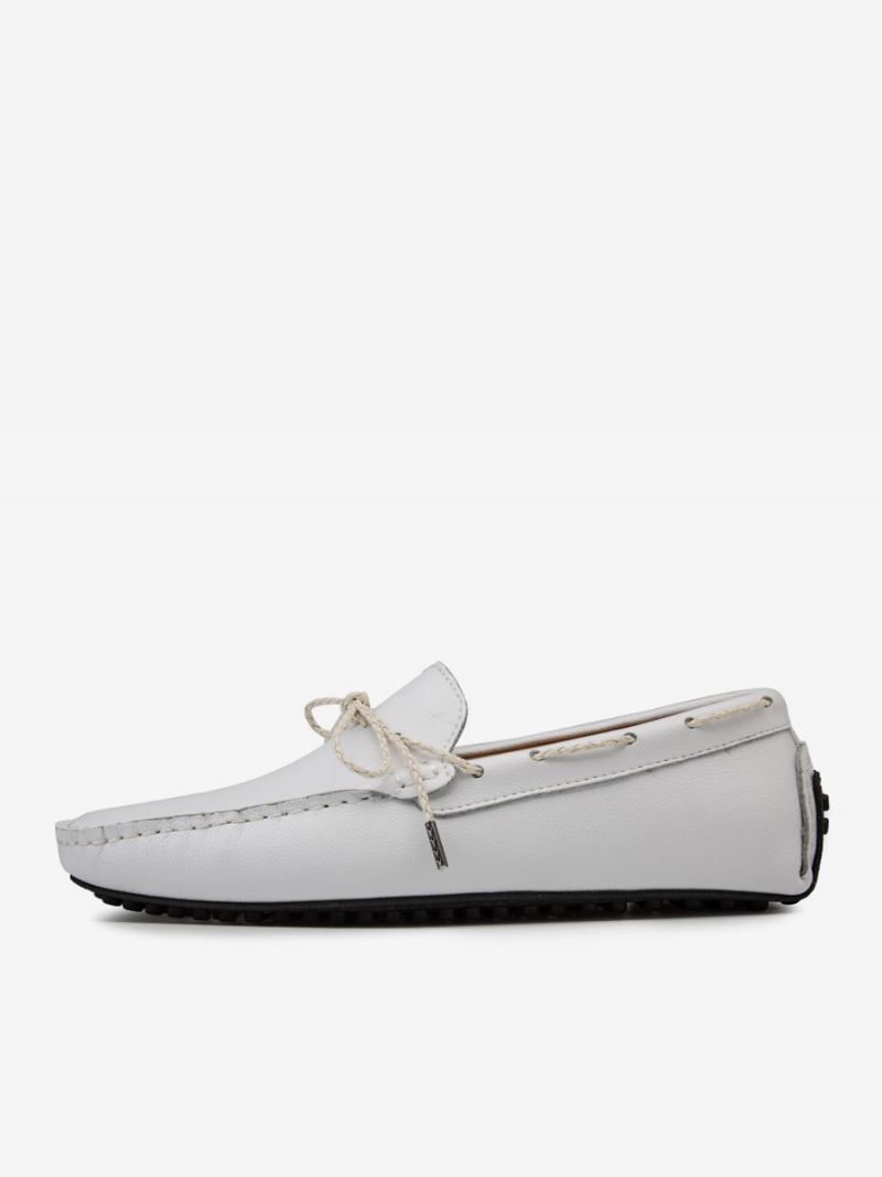 Loafer Sko For Menn Slip-on Rund Tå Pu-skinn - Beige