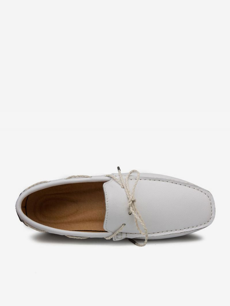 Loafer Sko For Menn Slip-on Rund Tå Pu-skinn - Beige