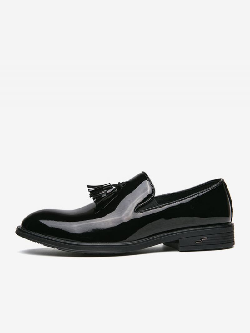 Loafer Sko Til Herre Lakskinn Slip-on Prom Party - Svart