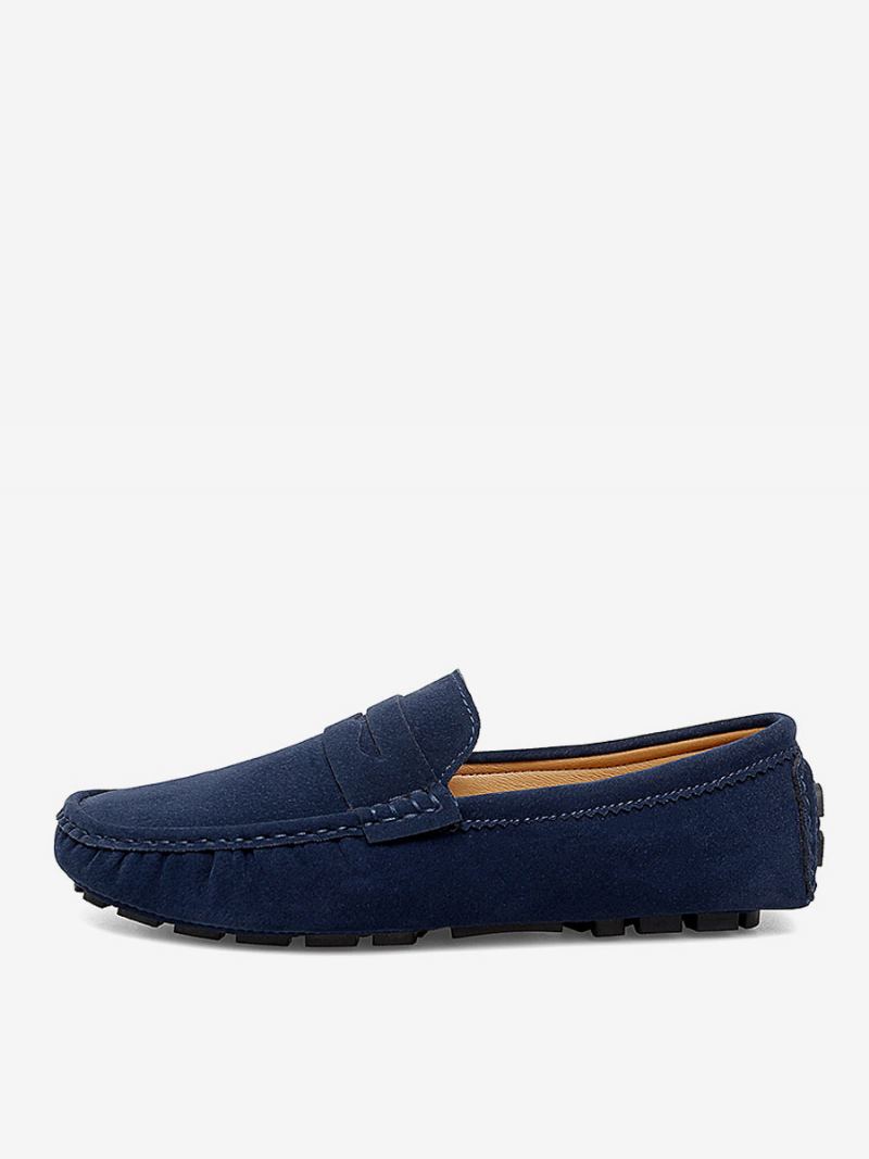 Loafer Sko Til Menn Rund Tå Slip-on Kjøresko - Blå