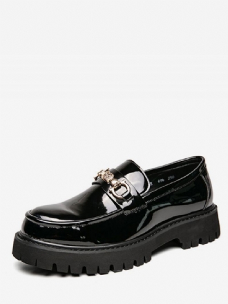 Menns Chunky Plattformsko Loafers For Menn Med Spenne