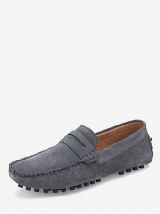 Menns Loafer Sko Slip-on Monk Strap Rund Toe Semsket Skinn