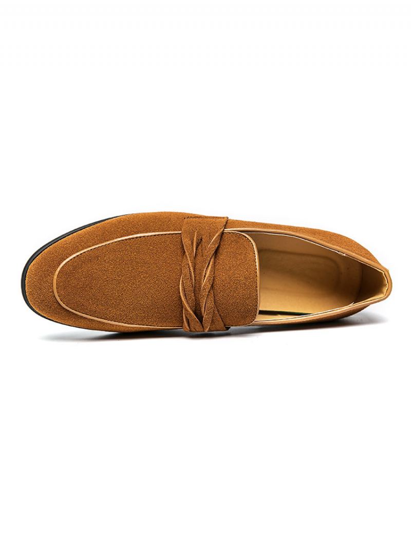 Penny Loafers For Menn I Vegansk Skinn - Gul