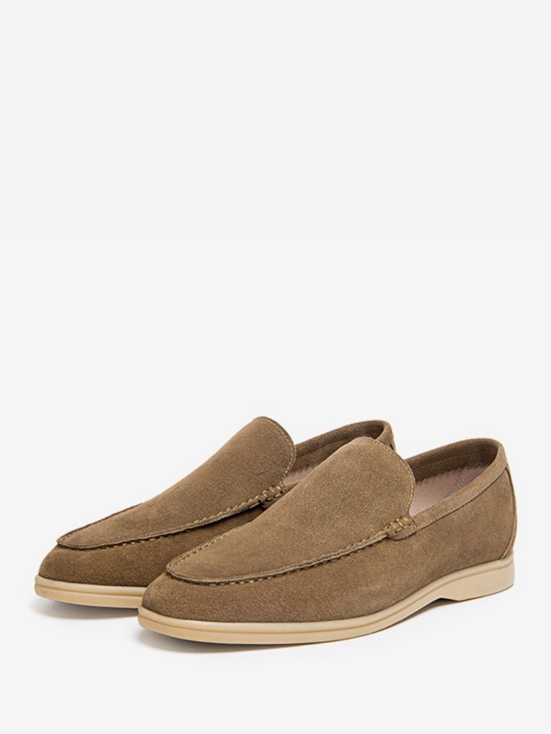 Slip-on Loafer Sko For Menn I Kuskinn - Khaki