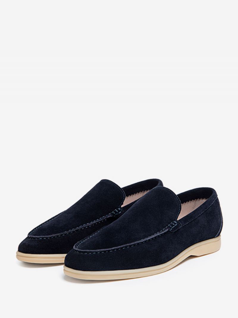 Slip-on Loafer Sko For Menn I Kuskinn - Dyp Blå