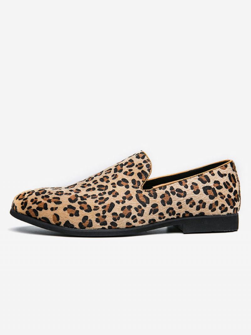 Slip On Loafers Med Leopardtrykk For Menn - Leopard