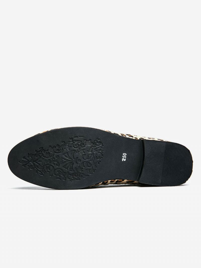 Slip On Loafers Med Leopardtrykk For Menn - Leopard