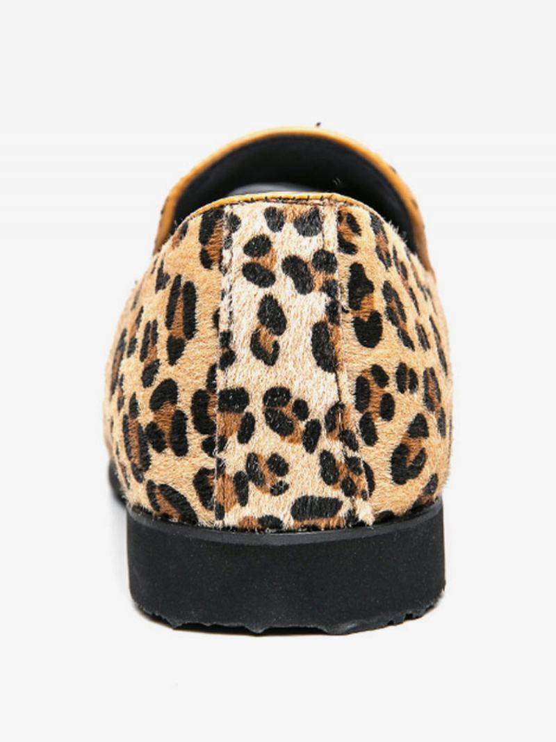 Slip On Loafers Med Leopardtrykk For Menn - Leopard