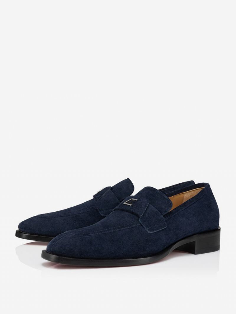 Slip-on-spenne For Menn Kunstverk Loafer Firkantet Tå Semsket Skinn Prom Bryllupssko