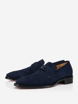 Slip-on-spenne For Menn Kunstverk Loafer Firkantet Tå Semsket Skinn Prom Bryllupssko