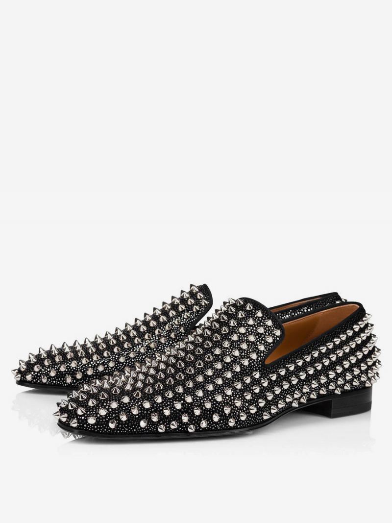 Svart Kjole For Menn Loafer Ball Party Bryllupssko Nagler Slip-on Loafers Prom