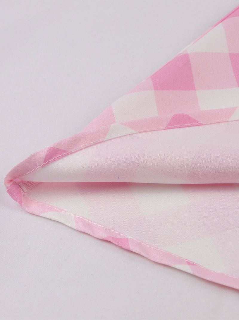 Barbie Rosa Gingham-skjørt Rutet Midt-legglengde Dameunderdel - Rosa