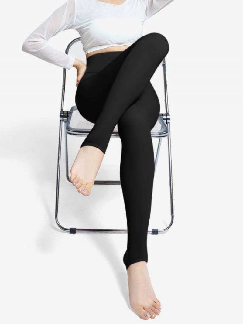 Leggings For Dame Slim 400g Tights Vinter Varmstrømper - Sort