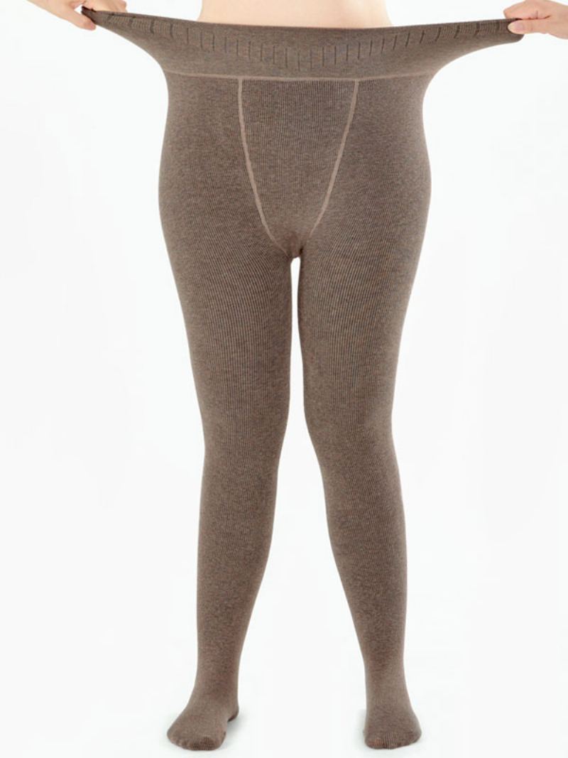 Leggings For Kvinner Slanke 400g Tights Varme Vinterstrømper - Lysebrun