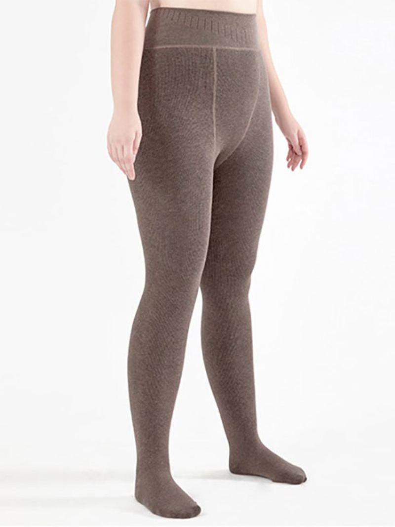 Leggings For Kvinner Slanke 400g Tights Varme Vinterstrømper - Lysebrun