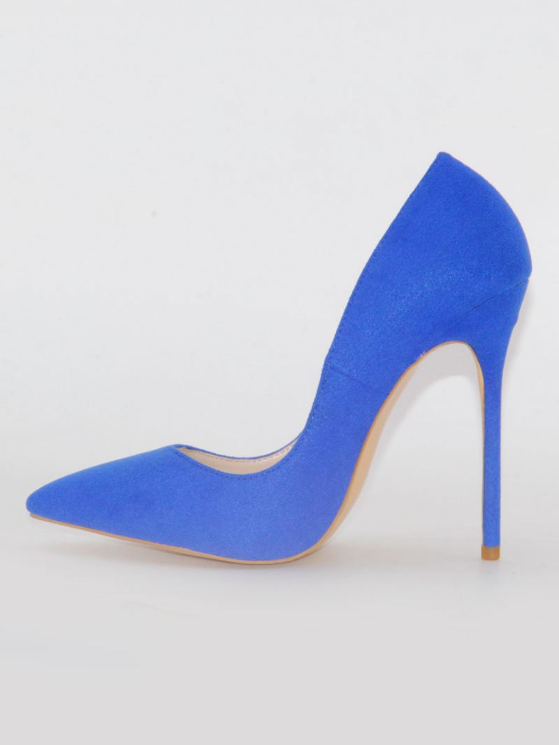 Høye Hæler For Kvinner Med Spiss Tå Stiletthæl Royal Blue Pumps Office - Kongeblå