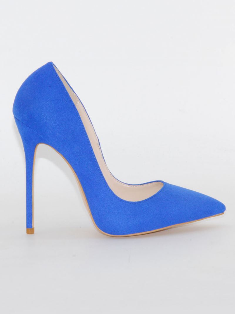 Høye Hæler For Kvinner Med Spiss Tå Stiletthæl Royal Blue Pumps Office - Kongeblå