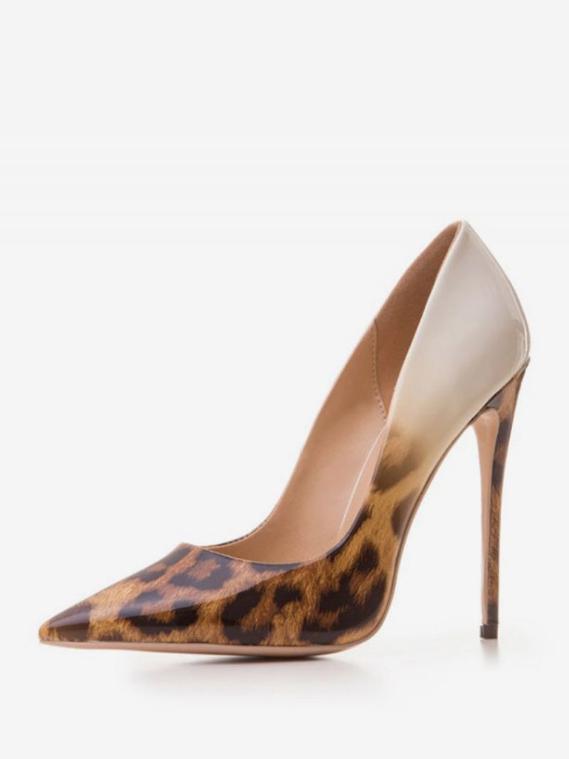 Kvinner Høye Hæler Spiss Tå Leopard Print Stiletto Prom Heel Pumps